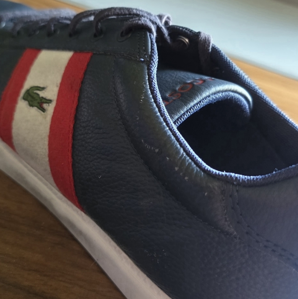 Lacoste Grand Vulc 120 Low Top Leather Sneakers Mens Size 11.5 - Picture 6 of 7
